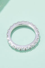2.3 Carat Moissanite 925 Sterling Silver Eternity Ring - Kings Crown Jewel Boutique