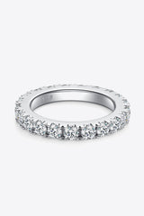 2.3 Carat Moissanite 925 Sterling Silver Eternity Ring - Kings Crown Jewel Boutique