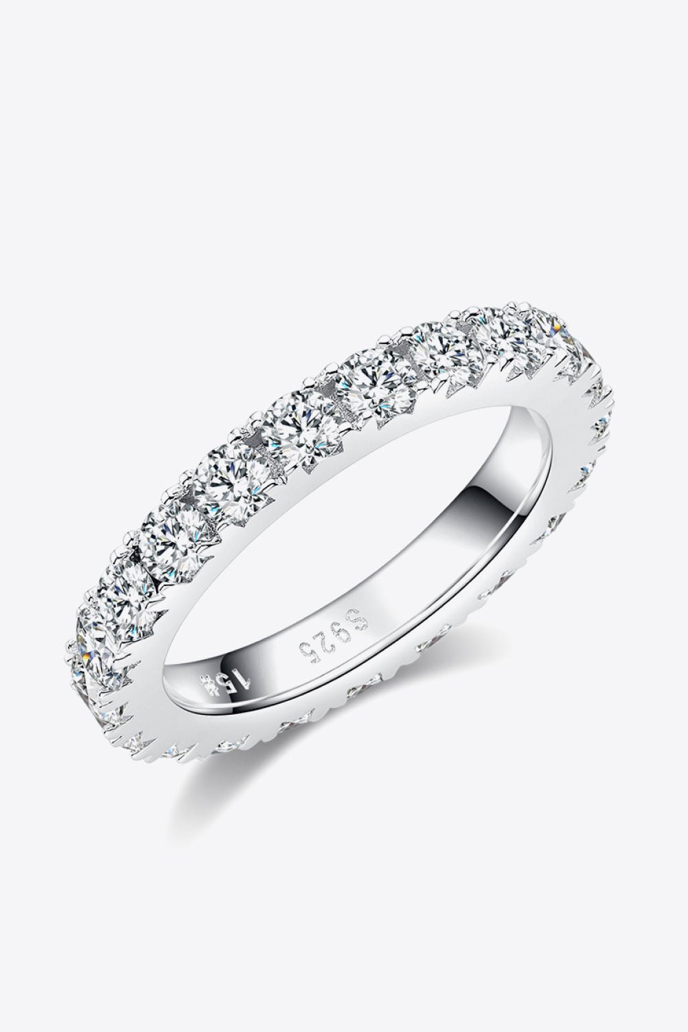 2.3 Carat Moissanite 925 Sterling Silver Eternity Ring - Kings Crown Jewel Boutique