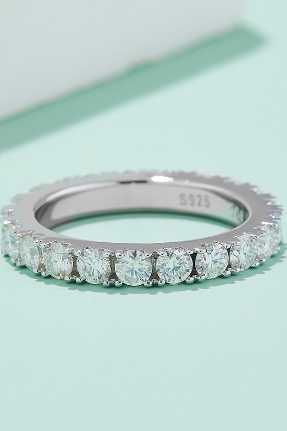 2.3 Carat Moissanite 925 Sterling Silver Eternity Ring - Kings Crown Jewel Boutique