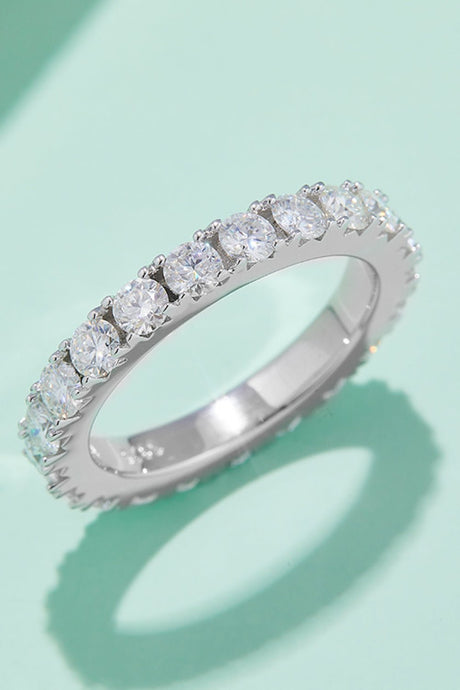 2.3 Carat Moissanite 925 Sterling Silver Eternity Ring - Kings Crown Jewel Boutique