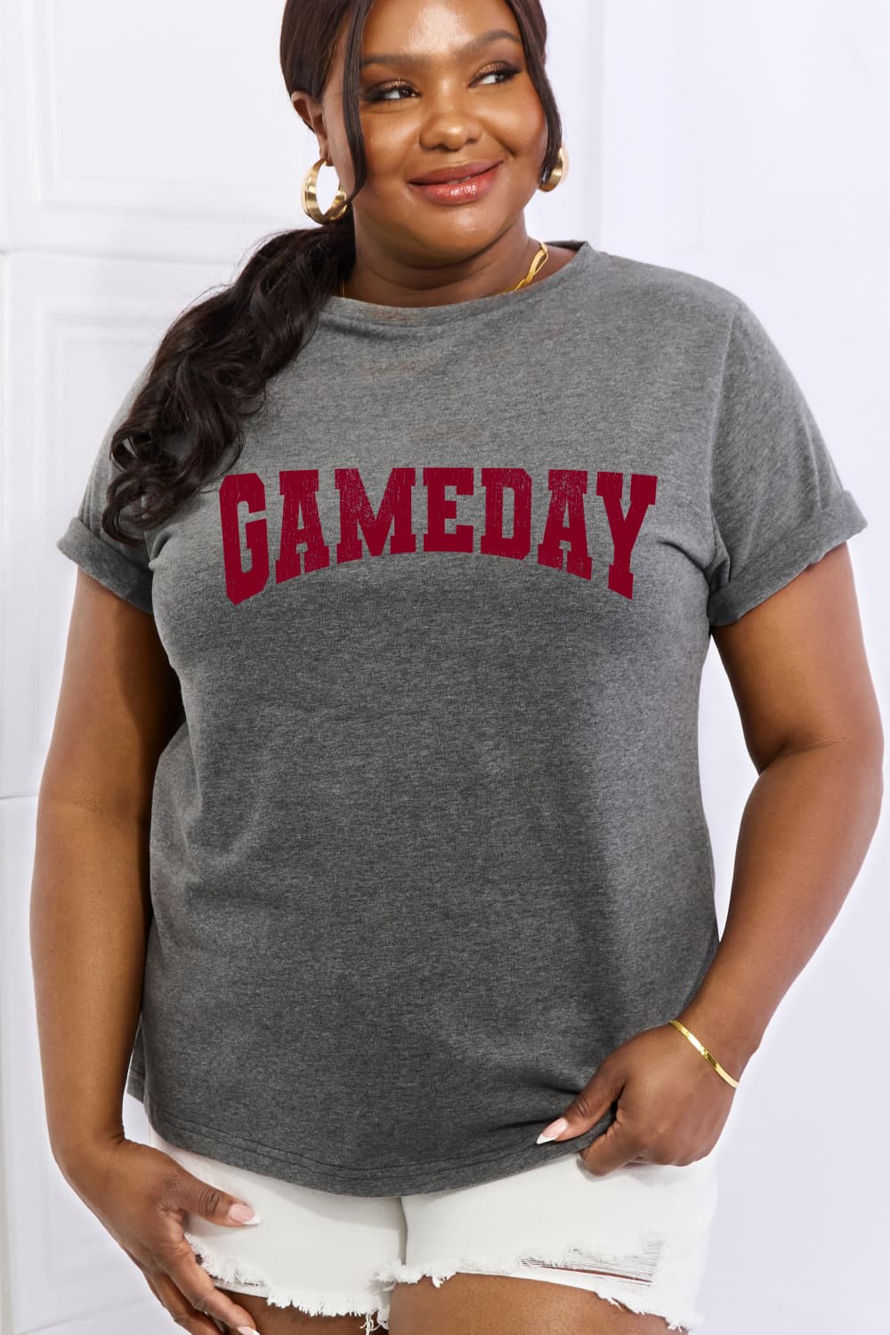 Simply Love Full Size GAMEDAY Graphic Cotton Tee king-general-store-5710.myshopify.com