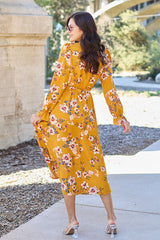 Double Take Full Size Floral Tie Back Flounce Sleeve Dress king-general-store-5710.myshopify.com