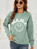 Round Neck Long Sleeve MAMA Graphic Sweatshirt king-general-store-5710.myshopify.com