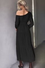 Belted One-Shoulder Tiered Maxi Dress king-general-store-5710.myshopify.com