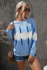 Tie-Dye Drop Shoulder Round Neck Sweatshirt king-general-store-5710.myshopify.com