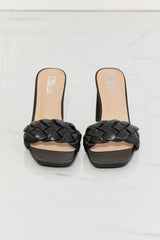 MMShoes Top of the World Braided Block Heel Sandals in Black king-general-store-5710.myshopify.com