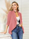 Ninexis Open Front 3/4 Sleeve Full Size Cardigan king-general-store-5710.myshopify.com