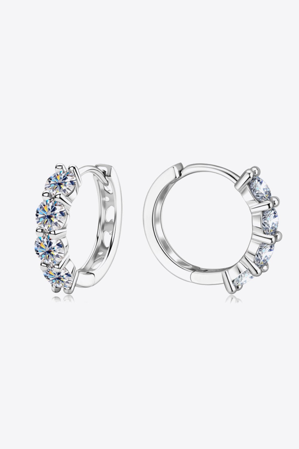 2.4 Carat Moissanite Huggie Earrings - Kings Crown Jewel Boutique