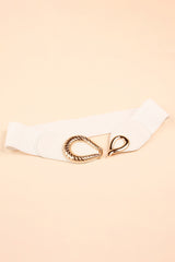 Ribbed Alloy Buckle Elastic Belt king-general-store-5710.myshopify.com