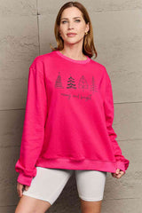 Simply Love Full Size MERRY AND BRIGHT Graphic Sweatshirt king-general-store-5710.myshopify.com