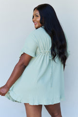 Ninexis Out Of Time Full Size Ruffle Hem Dress with Drawstring Waistband in Light Sage king-general-store-5710.myshopify.com