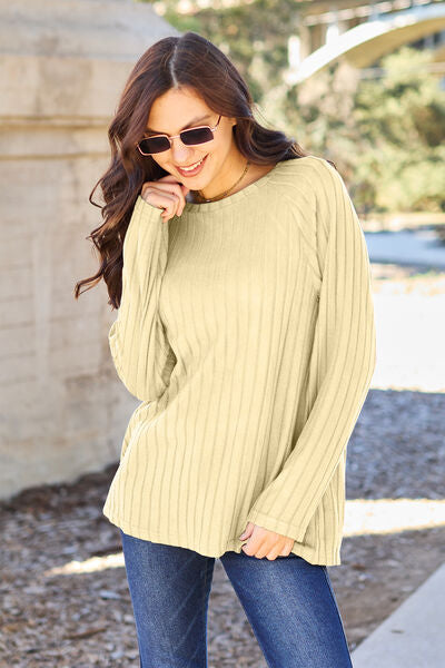 Basic Bae Full Size Ribbed Round Neck Long Sleeve Knit Top king-general-store-5710.myshopify.com