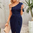 Ruched One-Shoulder Tulip Hem Dress king-general-store-5710.myshopify.com