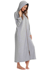 Zip Front Hooded Night Dress with Pockets king-general-store-5710.myshopify.com