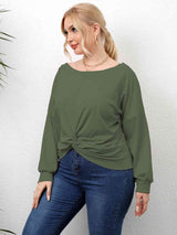 Plus Size Twisted Drop Shoulder T-Shirt king-general-store-5710.myshopify.com