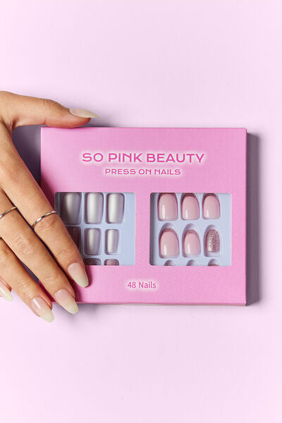 SO PINK BEAUTY Press On Nails 2 Packs king-general-store-5710.myshopify.com