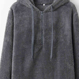 Quarter-Zip Drawstring Teddy Hoodie king-general-store-5710.myshopify.com