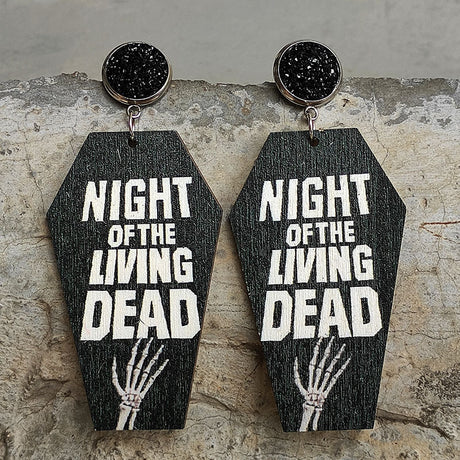 Coffin Shape Wooden Dangle Earrings king-general-store-5710.myshopify.com