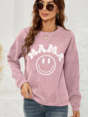 Round Neck Long Sleeve MAMA Graphic Sweatshirt king-general-store-5710.myshopify.com