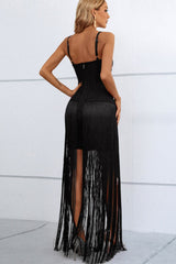 Cutout Strappy Neck Fringe Dress king-general-store-5710.myshopify.com