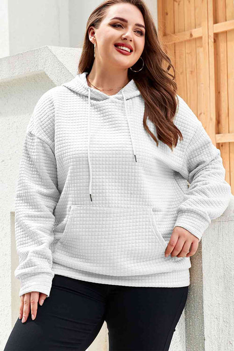 Plus Size Front Pocket Long Sleeve Hoodie king-general-store-5710.myshopify.com