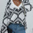 Geometric Print Chunky Knit Sweater king-general-store-5710.myshopify.com