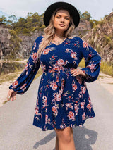 Plus Size V-Neck Long Sleeve Dress king-general-store-5710.myshopify.com