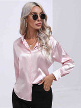 Collared Neck Buttoned Long Sleeve Shirt king-general-store-5710.myshopify.com