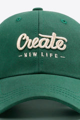 CREATE NEW LIFE Adjustable Cotton Baseball Cap king-general-store-5710.myshopify.com