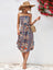 Printed Strapless Tie Belt Dress king-general-store-5710.myshopify.com