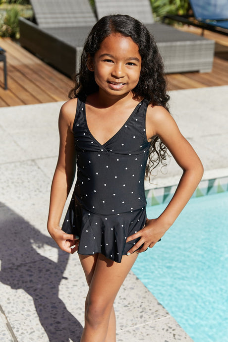 Marina West Swim Clear Waters Swim Dress in Black/White Dot king-general-store-5710.myshopify.com