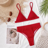 Spaghetti Strap Ribbed Bikini Set king-general-store-5710.myshopify.com