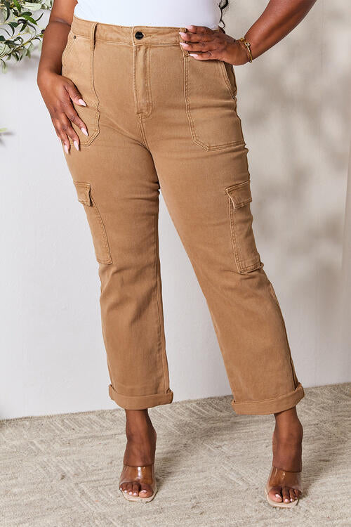 Risen Full Size High Waist Straight Jeans with Pockets king-general-store-5710.myshopify.com