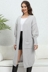 Open Front Dropped Shoulder Cardigan king-general-store-5710.myshopify.com