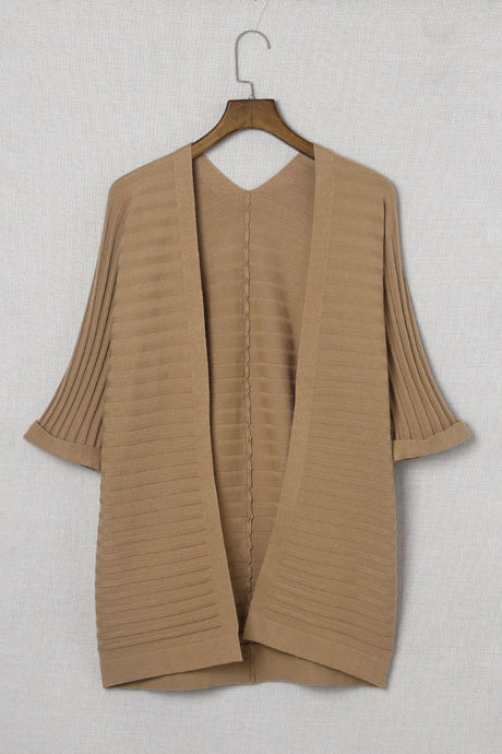 Ribbed Open Front Knit Cardigan king-general-store-5710.myshopify.com