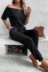 Off-Shoulder Jumpsuit with Pockets king-general-store-5710.myshopify.com