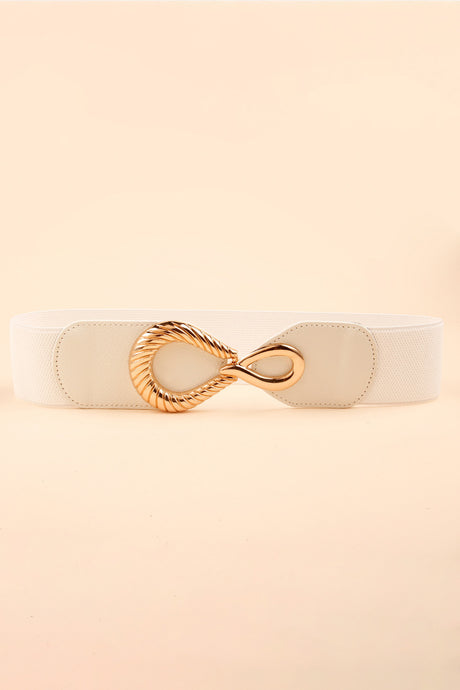 Ribbed Alloy Buckle Elastic Belt king-general-store-5710.myshopify.com