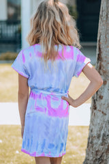 Girls Tie-Dye Belted T-Shirt Dress king-general-store-5710.myshopify.com