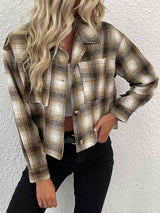 Plaid Button-Up Dropped Shoulder Shacket king-general-store-5710.myshopify.com