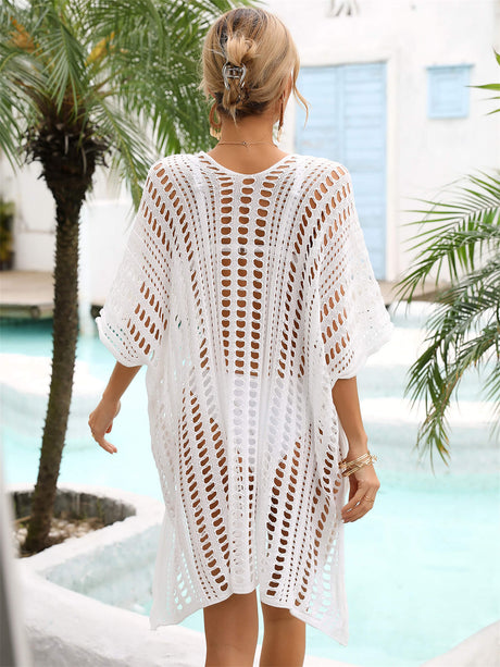 Side Slit Dolman Sleeve Cover-Up king-general-store-5710.myshopify.com