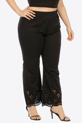 Plus Size Openwork Elastic Waist Pants king-general-store-5710.myshopify.com