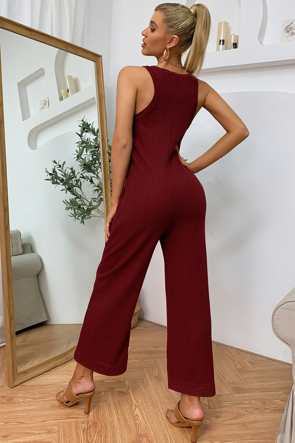 Sleeveless Straight Leg Jumpsuit king-general-store-5710.myshopify.com