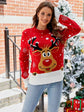 Reindeer Round Neck Sweater king-general-store-5710.myshopify.com