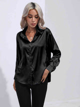 Collared Neck Buttoned Long Sleeve Shirt king-general-store-5710.myshopify.com