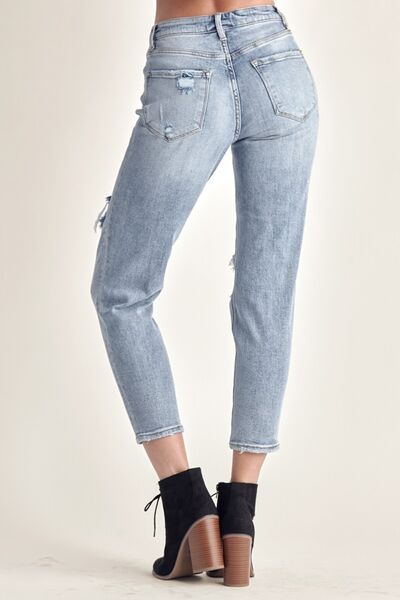 RISEN Distressed Slim Cropped Jeans king-general-store-5710.myshopify.com