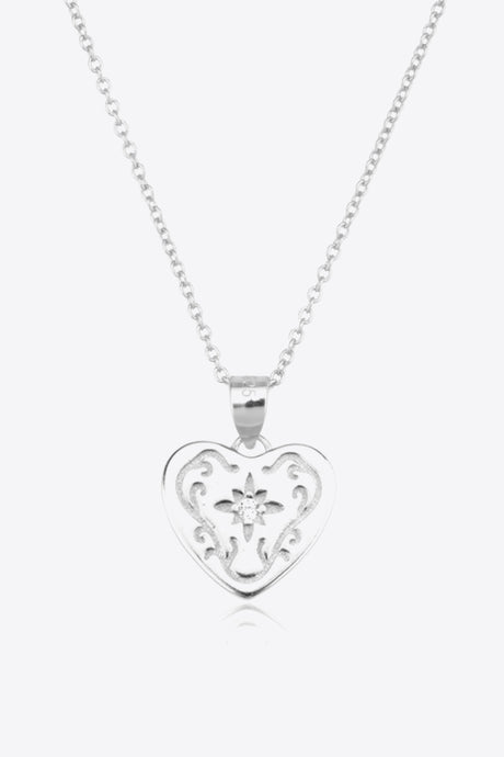 Heart Pendant 925 Sterling Silver Necklace king-general-store-5710.myshopify.com