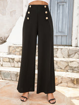 Buttoned High Waist Relax Fit Long Pants king-general-store-5710.myshopify.com