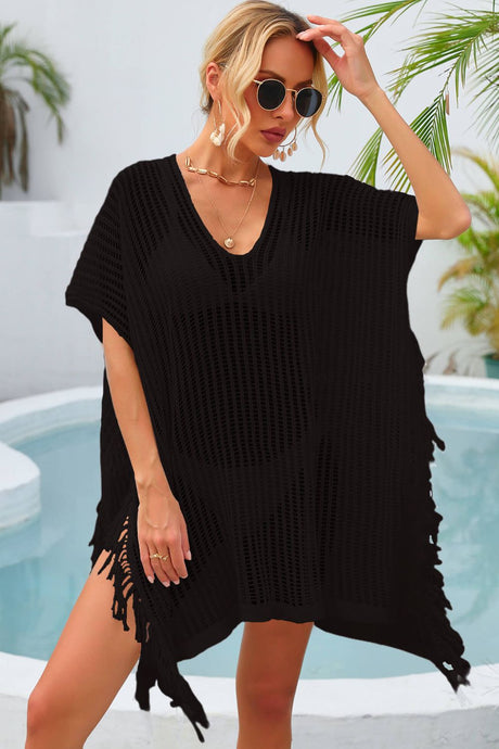 Fringe Trim Openwork Cover Up king-general-store-5710.myshopify.com