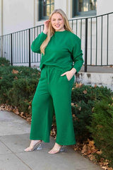 Double Take Full Size Textured Long Sleeve Top and Drawstring Pants Set king-general-store-5710.myshopify.com